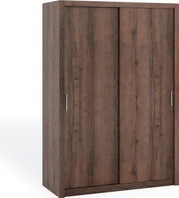 Produktbild von Schiebetürenschrank Zenit 150 cm, Kleiderschrank, Stilvoll Schlafzimmerschrank (Farbe: Monastery Eiche, ohne Spiegel)
