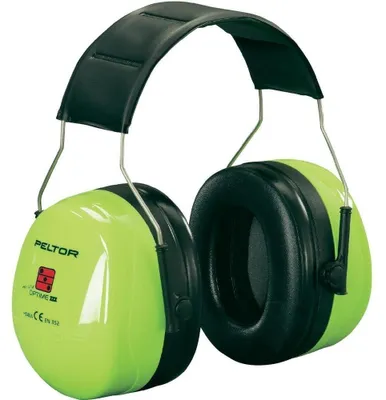 Produktbild von 3M Peltor Optime III Kapselgehörschutz, Kopfbügel, Hi-Viz, SNR 35 dB, hohe Sicht