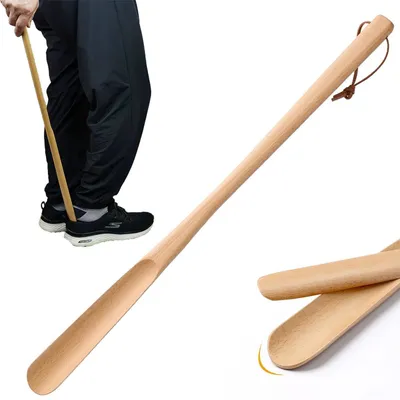 Obrázek produktu pro Dřevěná pomůcka na nazouvání bot, délka 70 cm, vhodná pro seniory a těhotné ženy