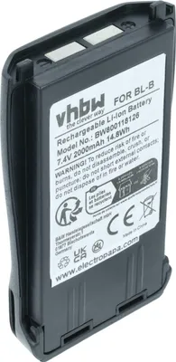 Produktbild von vhbw Akku Ersatz für Baofeng BL-B für Funkgerät, Walkie Talkie (2000 mAh, 7,4 V, Li-Ion)