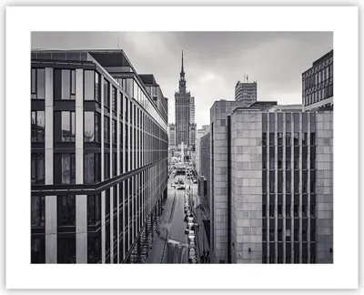 Produktbild von Poster - Poster ohne Rahmen - Warschau Palast Kultur - 50x40 cm - Wand Bild - Wanddeko - Wandbilder - Kunstposter - Wandposter - Bilder - Kunstdruck - Wanddekoration - Wandbild - P2XAA50x40-4382
