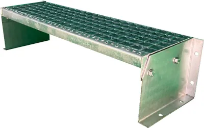 Produktbild von 1 Stufen Standtreppe Modell 1 Treppe Stahltreppe freistehend Breite 60 cm Höhe 20 cm verzinkt ohne Geländer