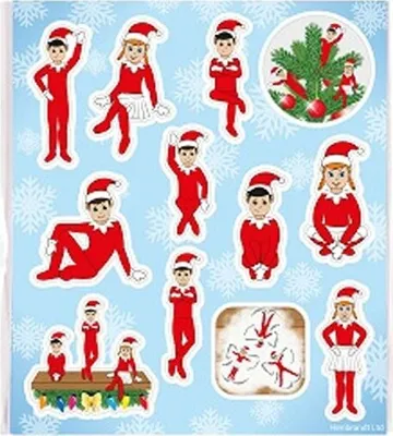 Produktbild von Weihnachtselfen Stickerbogen