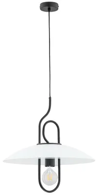 Immagine prodotto di Lampada a sospensione CHEE bianco e nero 1xE27x60W in vetro, dimensioni: 90x47x47 cm, IP20, Alfa