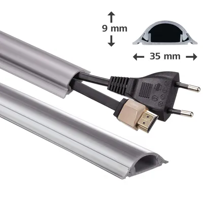 Produktbild von Hama PVC Kabelkanal 1m Kabelleiste Leitungskanal Kabel Kanal Wand Boden TV HiFi