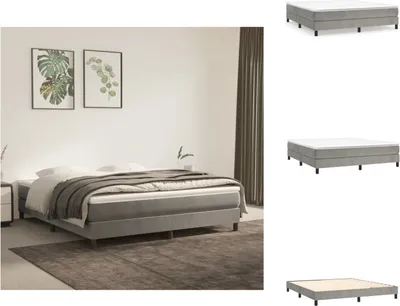 Produktbild von vidaXL Boxspringbett Hellgrau 180x200 cm Samt -  Betten & Bettgestelle
