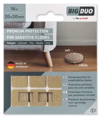 Produktbild von Big-Duo Parkettgleiter 20 x 20mm fix-o-moll