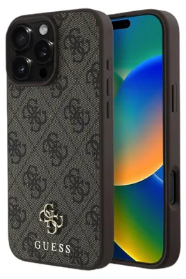Produktbild von GUESS 3666339349691, Cover, Apple, Apple iPhone 16 Pro Max, 17,5 cm (6.9"), Braun