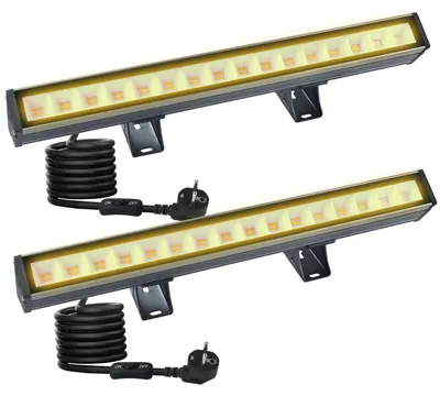 LED-Spot warmweiß 48W 2er-Pack IP66 4800lm Außenstrahler