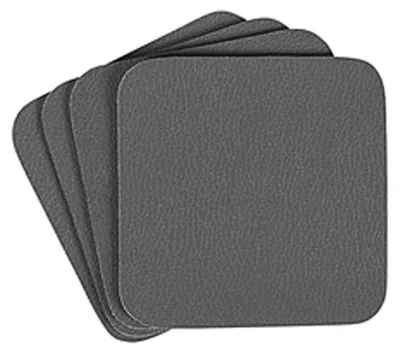 Produktbild von ASA Glasuntersetzer Lederoptik basalt 10x10cm 4Stück