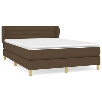 Produktbild von Boxspringbett mit Matratze Dunkelbraun 140x200 cm Stoff
