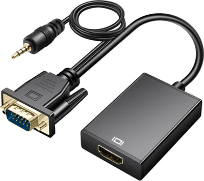 Produktbild von VGA Stecker / HDMI Buchse HD Adapter mit 3.5mm Klinkenanschluss