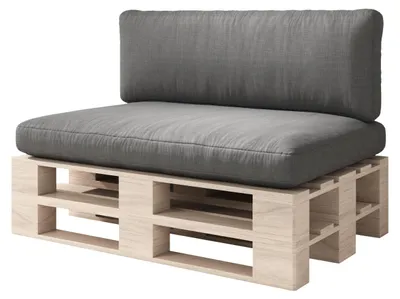 Produktbild von sunnypillow Palettenkissen Outdoor, wasserdicht, UV-lichtecht - 2er Set - Palettenauflage für Palettensofa für Haus, Garten - Palettenpolster für Palettenmöbel - Rückenkissen & Sitzkissen Anthrazit