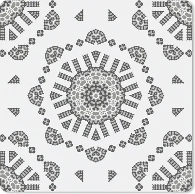 Produktbild von MuchoWow® Mauspad Mousepad Mandala - Muster - Schwarz und Weiß 30x30 cm - Mousepads - Maus Mat - Pad - Mausunterlage - Gaming