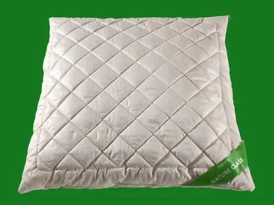 Produktbild von Kopfkissen Merino Wolle 80x80 Schlafkissen Baumwollsatin