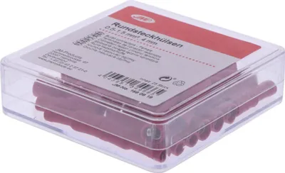 Produktbild von Rundsteckhülse JMP Schrumpfschlauch rot 0,5-1,5 mm2 Ø 4 mm 25 Stück