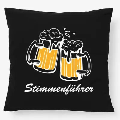Produktbild von Huuraa Kissen Stimmenführer Spielmannszug 40x40cm mit Füllung Black Baumwolle Dekokissen Geschenkidee