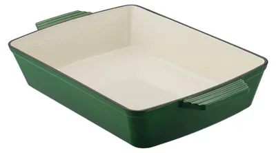 Zdjęcie produktu dla Brytfanna żeliwna emaliowana Konighoffer, 39 x 23 x 7 cm, zielona