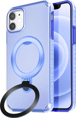 Produktbild von Avizar, MagSafe Hülle für Apple iPhone 12 / 12 Pro Stoßfest mit Klappständer, Blau