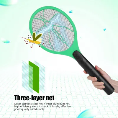 Zdjęcie produktu dla Bezprzewodowy zasilacz na baterie Elektryczny rozpylacz na muchy i komary Bug Zapper Racket Zabójca owadów Zielony