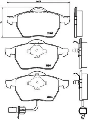 Produktbild von Brembo Bremsbelagsatz, Scheibenbremse Vorderachse P 85 060