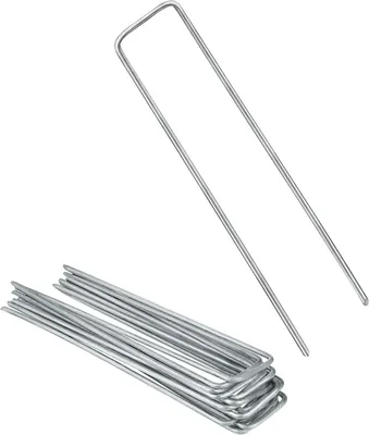 Immagine prodotto di Picchetti per il giardino - Pali per il terreno - Ancoraggi - Fissaggio di teli - Acciaio zincato - 25 pezzi - Argento