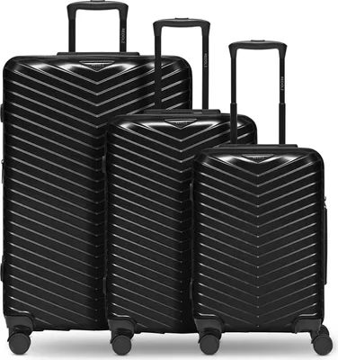 Image de REDOLZ trolley Essentials 18 Trolley Set 3 pièces Metallic Black noir 56cm