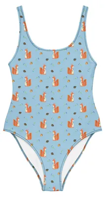 Produktbild von Mr. & Mrs. Panda Badeanzug Eichhörnchen Blume Größe S - Blau - Geschenk, Spruch Positiv, glücklich, Bademode, Strandmode, Swimsuit, Motivation Sprüche, Eichhorn, Lustige