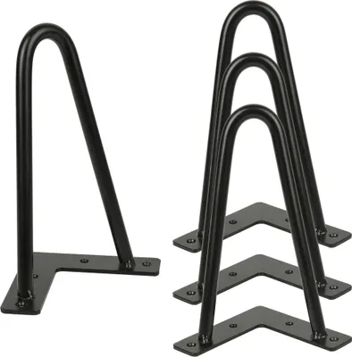 Produktbild von 4x Hairpin Legs Tischbeine Möbelfüße Schreibtisch &Esstischbeine Zubehör DIY Tisch -20cm