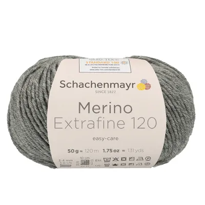 Produktbild von Schachenmayr Merino Extrafine 120, 50g Medium Grey Heather Handstrickgarne