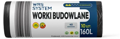 Produktbild von Bauschuttsäcke 160L 10 Stück 40 um schwarz WRS System