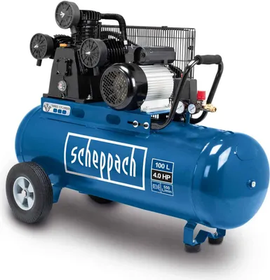Produktbild von Scheppach Kompressor HC550TC | 100 L Kessel | 230 V Spannung | 2200 W / 3 PS Induktionsmotor | 10 bar Arbeitsdruck | 3 Zylinder | 2 Schnellkupplungen
