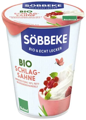 ŚMIETANKA KREMOWA SŁODKA (30 % TŁUSZCZU) BIO 200 g - SOBBEKE