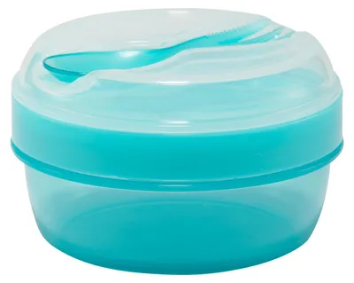 Snackbox Bento Box mit Kühlelement, 0,3+0,15 l, türkis