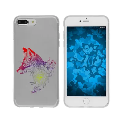 Produktbild von PhoneNatic Case kompatibel mit Apple iPhone 7 Plus / 8 Plus Silikon-Hülle Floral Fuchs M1-5