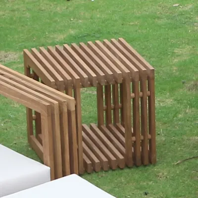 Produktbild von Teako Design Beistelltisch Loppio Teak Massivholz 50x50x50 cm