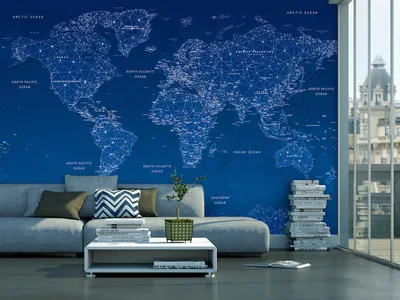 Zdjęcie produktu dla Fototapeta flizelinowa 400x280 cm fototapeta mapa świata XXL mapa mapa mapa k-A-0125-a-a
