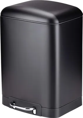 Produktbild von DIRT DEVIL Tretabfalleimer, 6 L, Soft Close, Edelstahl, schwarz