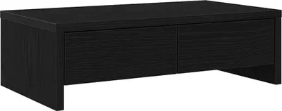 Obrázek produktu pro vidaXL Stojan na monitor se zásuvkami černý dubový vzhled 50x27x15 cm