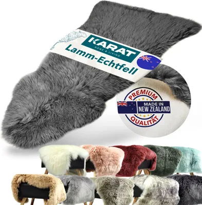 Obrázek produktu pro Pravá kožešina Audrey Fluffy Sheepskin Premium Quality Charcoal Grey 90x60 cm