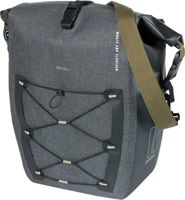 Produktbild von Fahrradtasche Basil Navigator Storm MIK SIDE L, 25-31 Liter, 46 x 36 x 21 cm, schwarz
