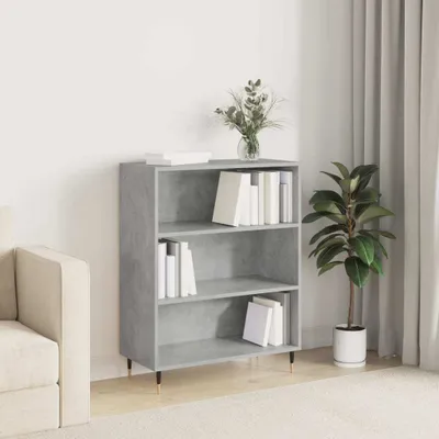 Obrázek produktu pro Maison Exclusive – knihovna betonově šedá 69,5 x 32,5 x 90 cm dřevěný materiál