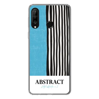 Produktbild von MuchoWow® Handyhülle Schutzhülle Hülle für Huawei P30 Lite Design - Blau - Schwarz - Weiß Silikon Softcase Handy Hülle - Handyhülle