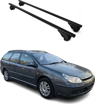 Produktbild von Dachträger Grundtäger für Citroen C5 Kombi 2001-2008 75kg Metall Schwarz 2 tlg
