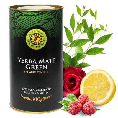 Produktbild von Yerba Mate Green FLOR DE LIMONERO Premium vegane brasilianische lose Blätter 300 g