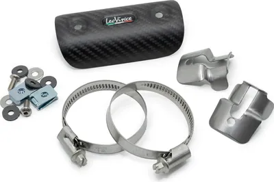 Immagine prodotto di Scudo termico universale in fibra di carbonio per marmitte LeoVince, modello piccolo, compatibile con la serie LV-X