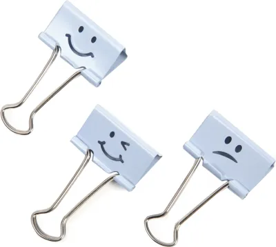 Produktbild von RAPESCO Foldback-Klammern (B)32 mm hellblau Emoji 20 Stück