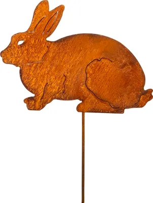 Produktbild von Edelrost Gartenstecker Kaninchen Rost Gartendeko Osterdeko Metall Hase Ostern