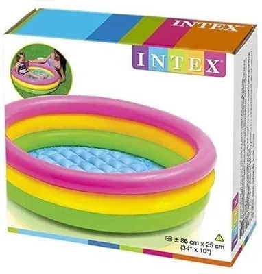 Produktbild von INTEX 58924NP - Planschbecken - Sunset Glow Babypool (86x25cm) aufblasbar Kinderplanschbecken