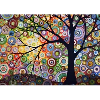 Image de Peinture diamant - Arbre de la vie, 40 x 50 cm (avec cadre)